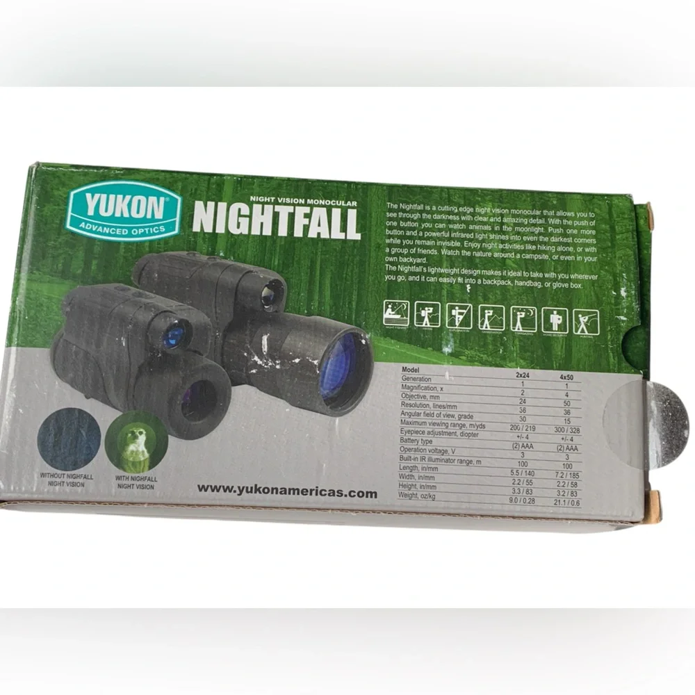 Nightfall 4x50 Night Vision Binoculars - Black in Box W/ Manual Sports Hunting